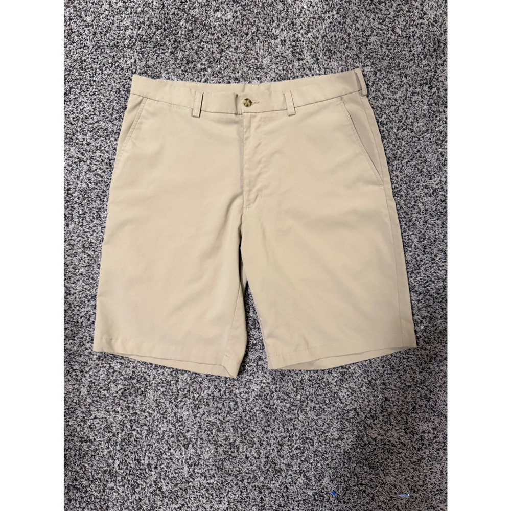 PGA‎ TOUR Khaki Golf Shorts Men 38 Beige Performance Flat Front Chino Casual